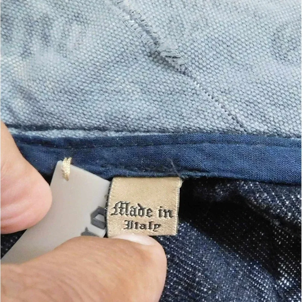 JOHN GALLIANO AUV207L WASHED CREASED BLACK DENIM JEANS‎ Italy 34 Waist